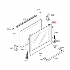 Внешнее стекло духовки Bosch HSG22.., HSV74..