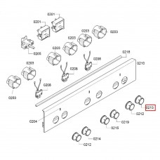 Белая ручка конфорки Bosch HCA62/64/74/76..